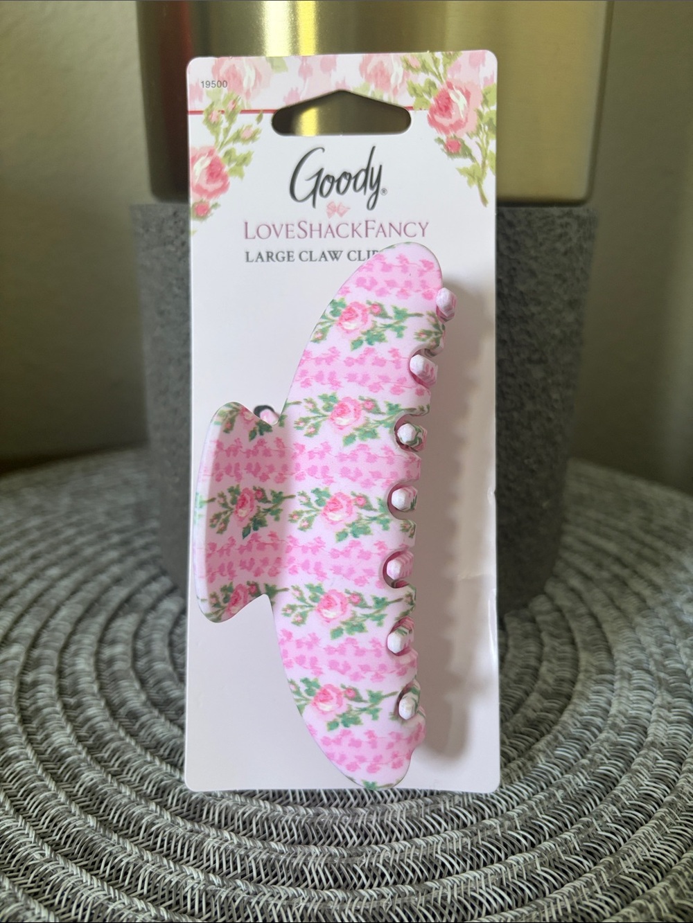 NWT Love Shack Fancy X Goody Large Claw Clip Blooming Heirloom
